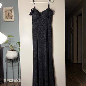 Xscape Black Lace Maxi Dress